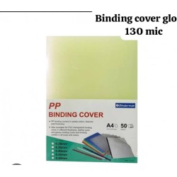 Binding Cover CL BL Clear 130Mic100 Sheets PP Glossy