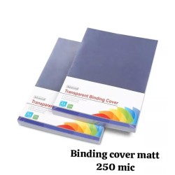 Binding Cover CL BL Clear 250Mic 100 Sheets PP MATT