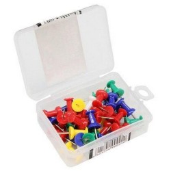 Thumb Pin Mix Colour Tzd (Plastic dabbi)