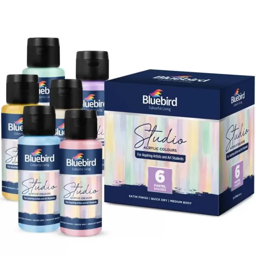 Studio Acrylic Colours 100ml Pastel Shades Set of 6 Bluebird