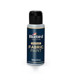 Fabric Paint Silver Matallic 100ml Bluebird