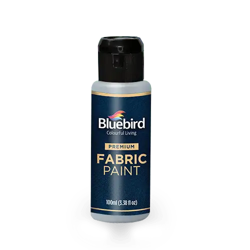 Fabric Paint Silver Matallic 100ml Bluebird