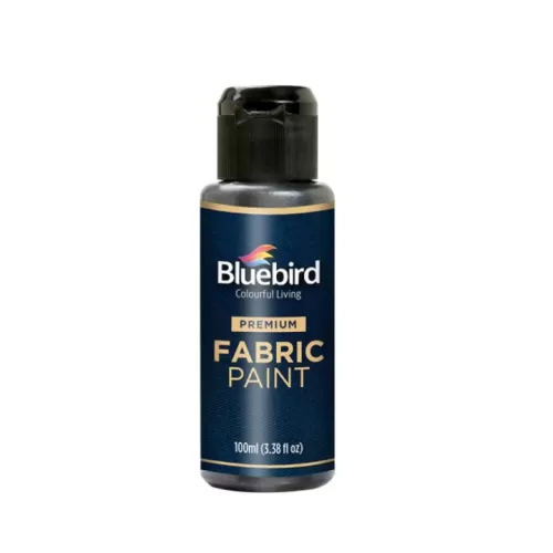 Fabric Paint Charcoal Metallic 100ML Bluebird