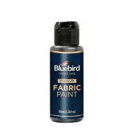 Fabric Paint Royal Charcoal Metallic 100ml Bluebird