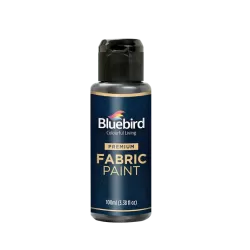 Fabric Paint Royal Charcoal Metallic 100ml Bluebird