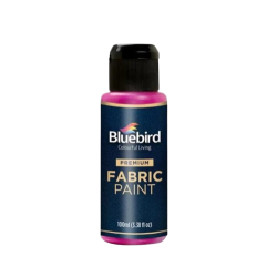 Fabric Paint Comic Pink Primary 100ml Bluebird