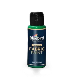 Fabric Paint Emerald Green Primary 100ml Bluebird