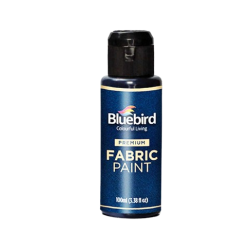 Fabric Paint Lamp Black Primary 100ml Bluebird