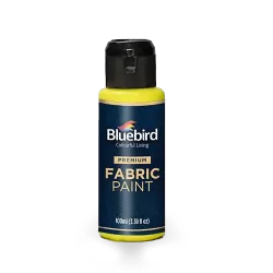 Fabric Paint Lemon Yellow 100ml Bluebird