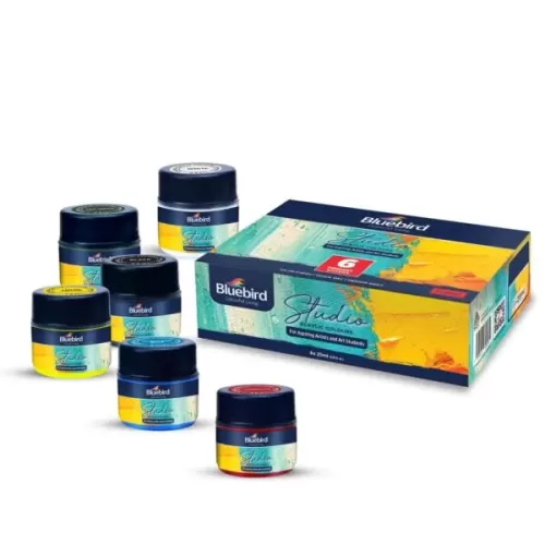 Studio Acrylic colour 25ml Primary Shades set of 6 Bluebird