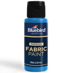 Fabric Paint Sky Blue Primary 100ml Bluebird