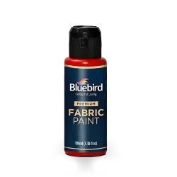 Fabric Paint Vermilion Primary 100ml Bluebird