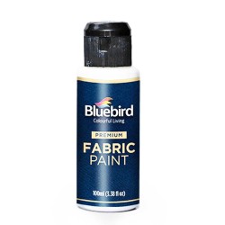 Fabric Paint White Primary 100ml Bluebird