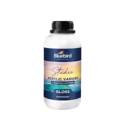 Studio Acrylic Varnish Gloss Water Based 500ml Bluebird