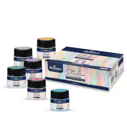 Fabric Sets Of 6 Pastel 25ml Bluebird