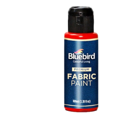 Fabric Paint Blood Red Primary 100ml Bluebird