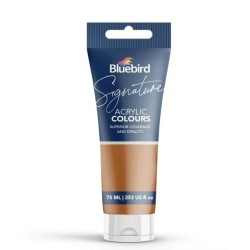 Acrylic Colour Solid Shades Burnt Sienna Signature 75ml Bluebird