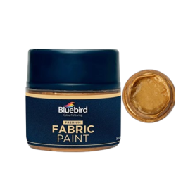 Fabric Paint Coffee Metallic 25ml Bluebird