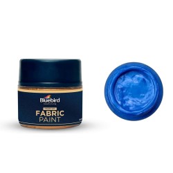 Fabric Paint Midnight Blue Metallic 25ml Bluebird