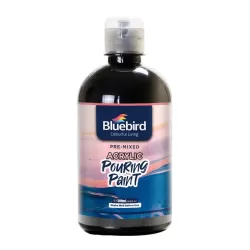 Acrylic Pouring Black Paint 500ml Bluebird