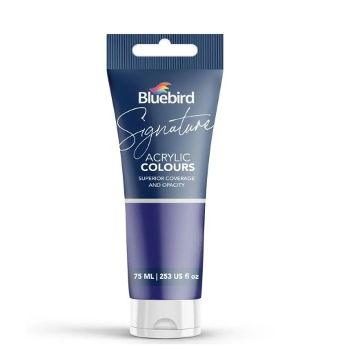 Acrylic Colour Solid Shades Pthalo Blue Signature 75ml Bluebird