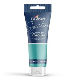 Acrylic Colour Solid Shades Teal Signature 75ml Bluebird