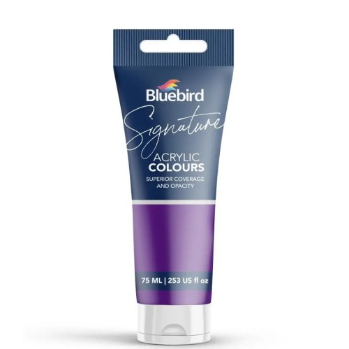 Acrylic Colour Solid Shades Violet Signature 75ml Bluebird