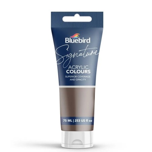 Acrylic Colour Solid Shades Vandyke Brown Signature 75ml Bluebird