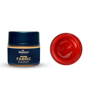 Fabric Paint Vermillion Primary 25ml Bluebird