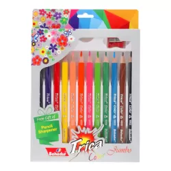 Colour Pencil Trica Jumbo 24pcs Bahadur