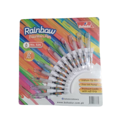 Fountain Pen Rainbow 526 Pack of 12pcs Bahadur