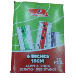 Scale 6 Inches (15cm) Pack 72pcs No.201 Bahadur