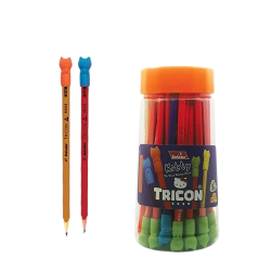 Pencil Tricon Kitty Jar with Eraser 48pcs 8000 Bahadur