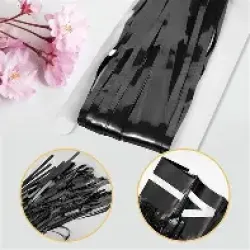 Foil Fringe Curtain Black Color