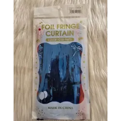 Foil Fringe Curtain Blue Color