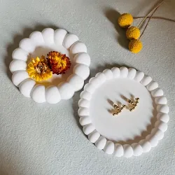 Bubble Round Tray Silicone Mold for Epoxy Resin, Concrete & Plaster