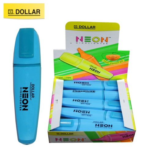 Highlighter Blue Neon Pack of 10pcs Dollar