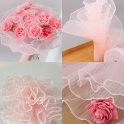Flower Wrapping Roll For Bouquet Packaging Light Pink Color