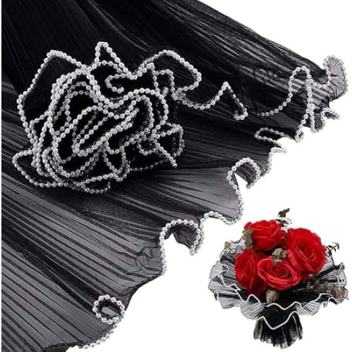 Flower Wrapping Roll For Bouquet Packaging Black Color