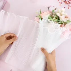 Flower Wrapping Roll For Bouquet Packaging White Color