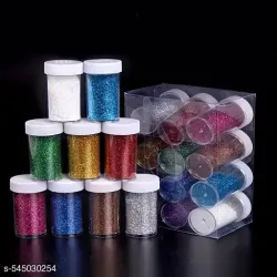 Fluorescent Glitter Set Pack Of 12 Colors