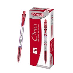 Ball Pen Red Oria P006 CB Pack of 10 Picasso