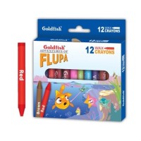 Wax Crayons Colour 9mm 12pec Goldfish