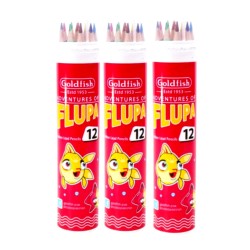 Pencil Colour Flupa Plastic Can 312P Goldfish