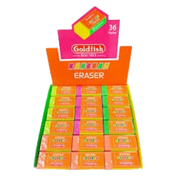 Eraser Raushan Estd1953 Pack of 36 pcs Goldfish