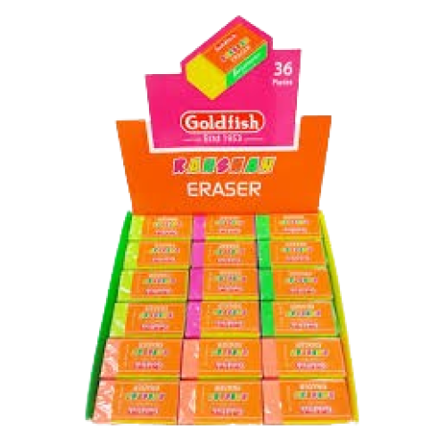 Eraser Raushan Estd1953 Pack of 36 pcs Goldfish