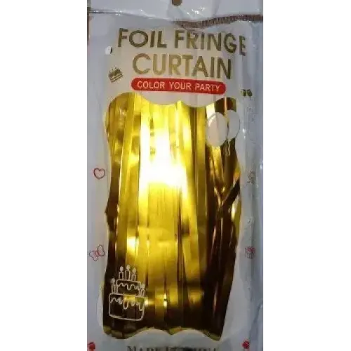 Foil Fringe Curtain Golden Color
