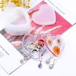 Heart Shape Jewelry Storage Box Silicone Mold for Epoxy Resin