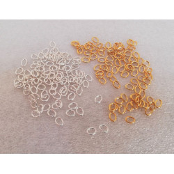 Oval Jump Rings Gold And Silver 5×3mm (100) pcs
