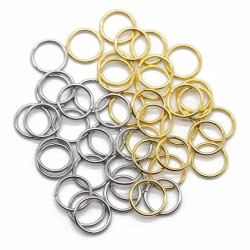 Keychain Jump Rings 7mm Silver & Gold Jewelry Keychain Jump Rings 7mm Silver & Gold Jewelry